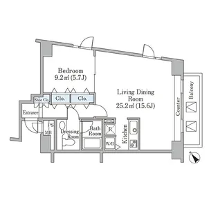 代官山ハイツ【605号室】の間取り