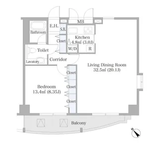 広尾ハイツ【702号室】の間取り