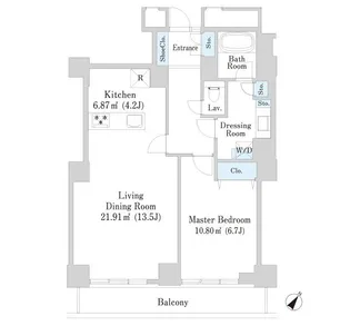 プラティーヌ田町【112号室】の間取り