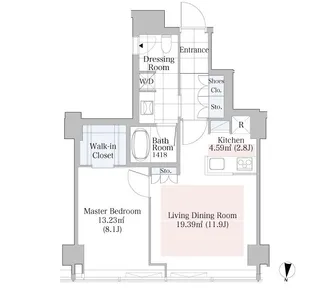 ラ・トゥール渋谷【1302号室】の間取り