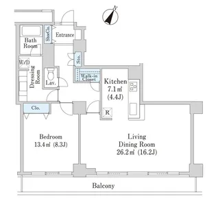 プラティーヌ田町【192号室】の間取り