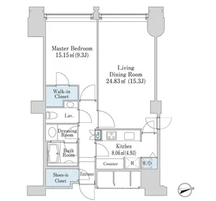 ラ・トゥール千代田【2211号室】の間取り
