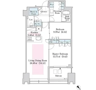 ラ・トゥール新宿ガーデン【24階】の間取り