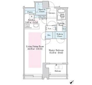 ラ・トゥール新宿ガーデン【28階】の間取り