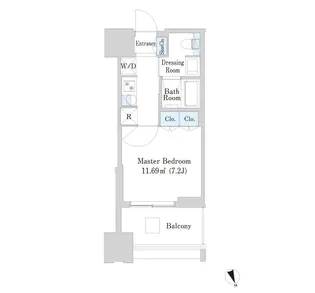 大崎ガーデンレジデンス【717号室】の間取り