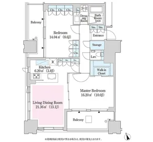 大崎ガーデンレジデンス【913号室】の間取り