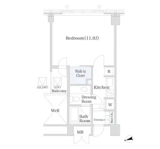 アクロスシティ中野坂上ハイツ【2103号室】の間取り