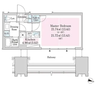 ラ・トゥール新宿アネックス【703号室】の間取り