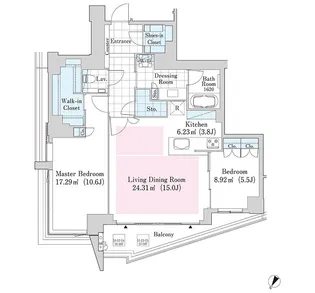 ラ・トゥール渋谷神南【1603号室】の間取り