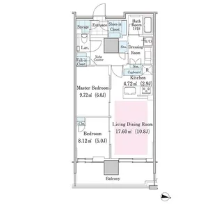 ラ・トゥール札幌伊藤ガーデン【611号室】の間取り