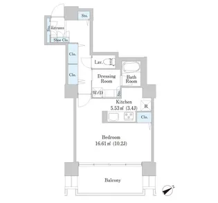 六本木ビュータワー【702号室】の間取り
