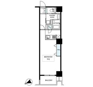 六本木ビュータワー【1308号室】の間取り