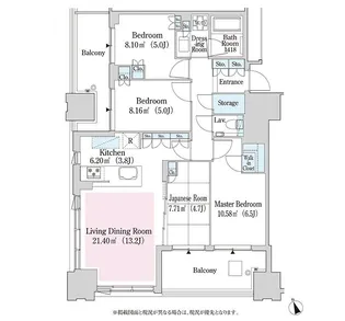 大崎ガーデンレジデンス【413号室】の間取り