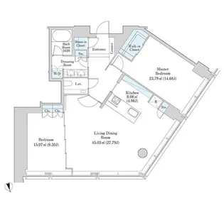 プラティーヌ市ヶ谷曙橋【801号室】の間取り