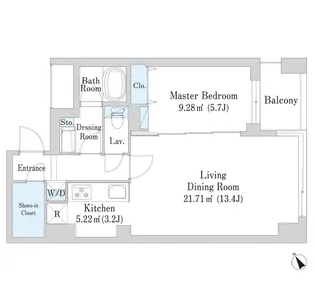 代官山ハイツ【101号室】の間取り