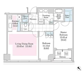 ラ・トゥール渋谷宇田川【2108号室】の間取り