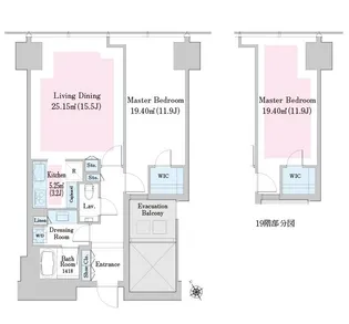 ラ・トゥール新宿ファースト【1910号室】の間取り
