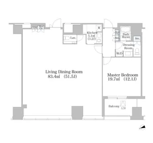 ラ・トゥール新宿SOHO住宅【503号室】の間取り