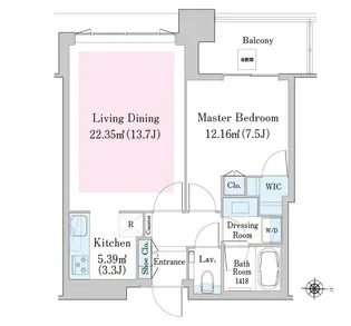 中野ステーションレジデンス【1110号室】の間取り