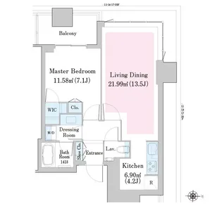 中野ステーションレジデンス【1913号室】の間取り