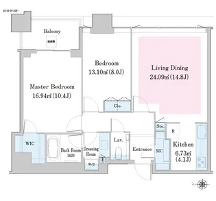 中野ステーションレジデンス【2102号室】の間取り