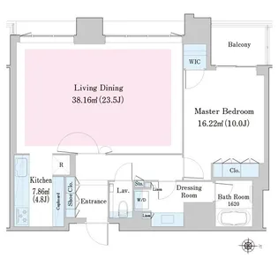 中野ステーションレジデンス【3606号室】の間取り