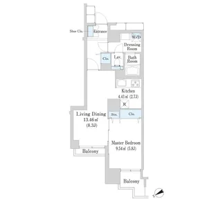 六本木ビュータワー【307号室】の間取り