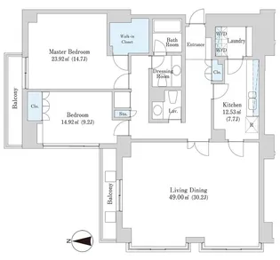 アルファ元麻布【303号室】の間取り