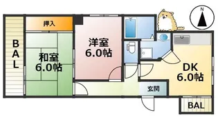 クロイツエルハウゼン六甲【1階】の間取り