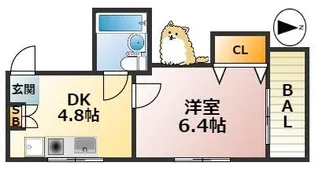 メインステージ弓木町【2階】の間取り