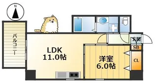 パルテール灘【6階】の間取り