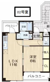 クルビス御影【1階】の間取り