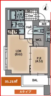 モレス・ヴィラ本山中町【4階】の間取り