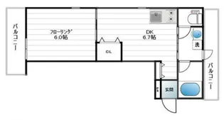 フィオーレ御影本町【202号室】の間取り