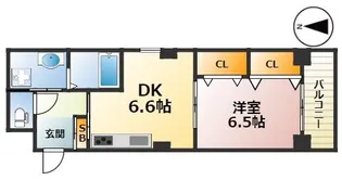 アルユータ六甲道【1階】の間取り