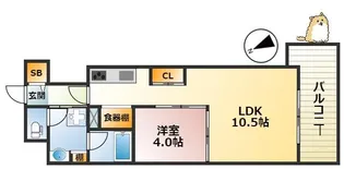 フォアクレージュ御影【3階】の間取り