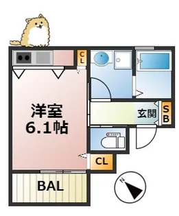 グランメール中原通【3階】の間取り