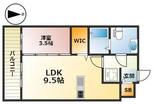 憩ハイツ【1階】の間取り