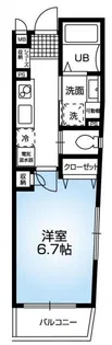 メゾンコンフォール六甲【3階】の間取り