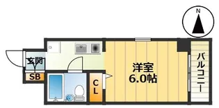 トーカンキャステール六甲道【705号室】の間取り
