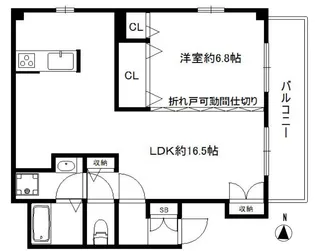 Blanc岩屋中町【3階】の間取り