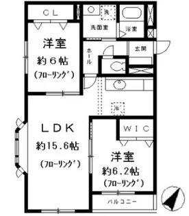モンテボヌールⅡ【1階】の間取り
