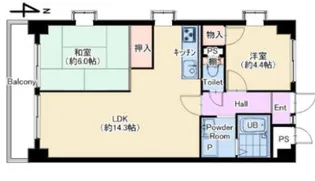 ピルティー本山【4階】の間取り