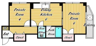 ル・パレ将軍【2階】の間取り