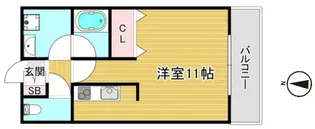 パレス東洋神戸6号館【2階】の間取り