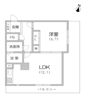 フォーラム六甲【9階】の間取り