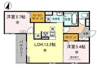 サンパティーク住吉【1階】の間取り