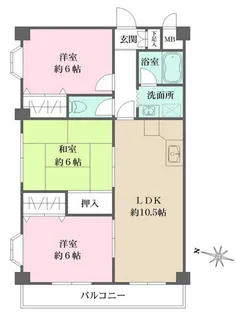 ルミナス御影【2階】の間取り