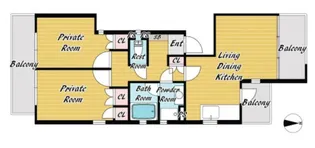 御影大蔵マンション【3階】の間取り