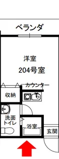 ワコーレ城内【204号室】の間取り